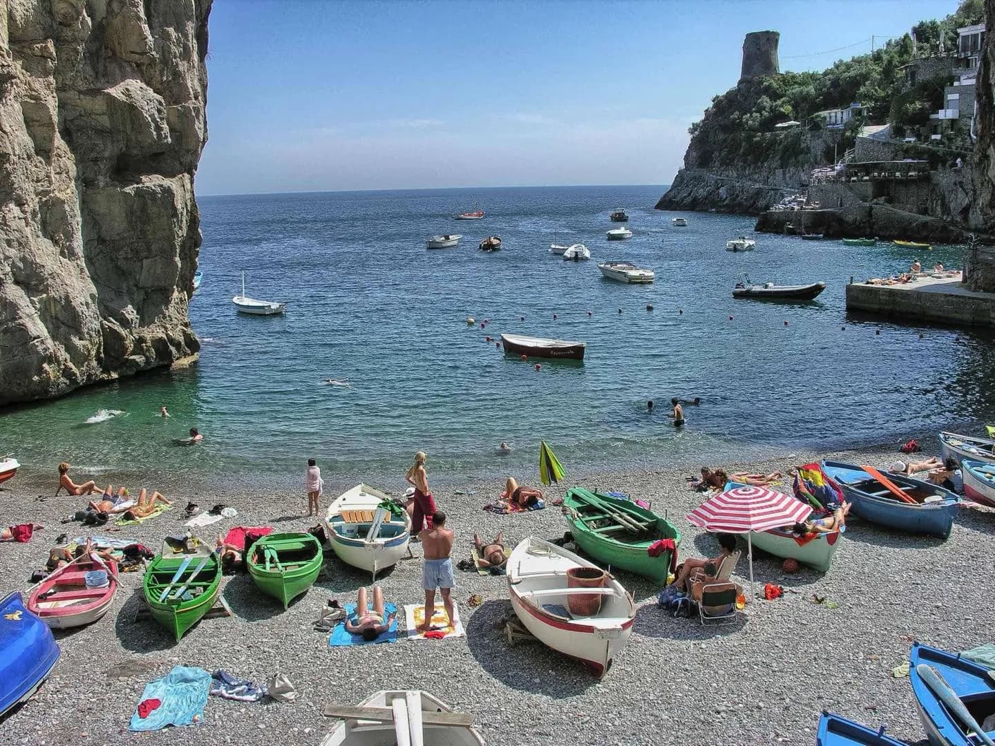 Praiano between Amalfi and Positano