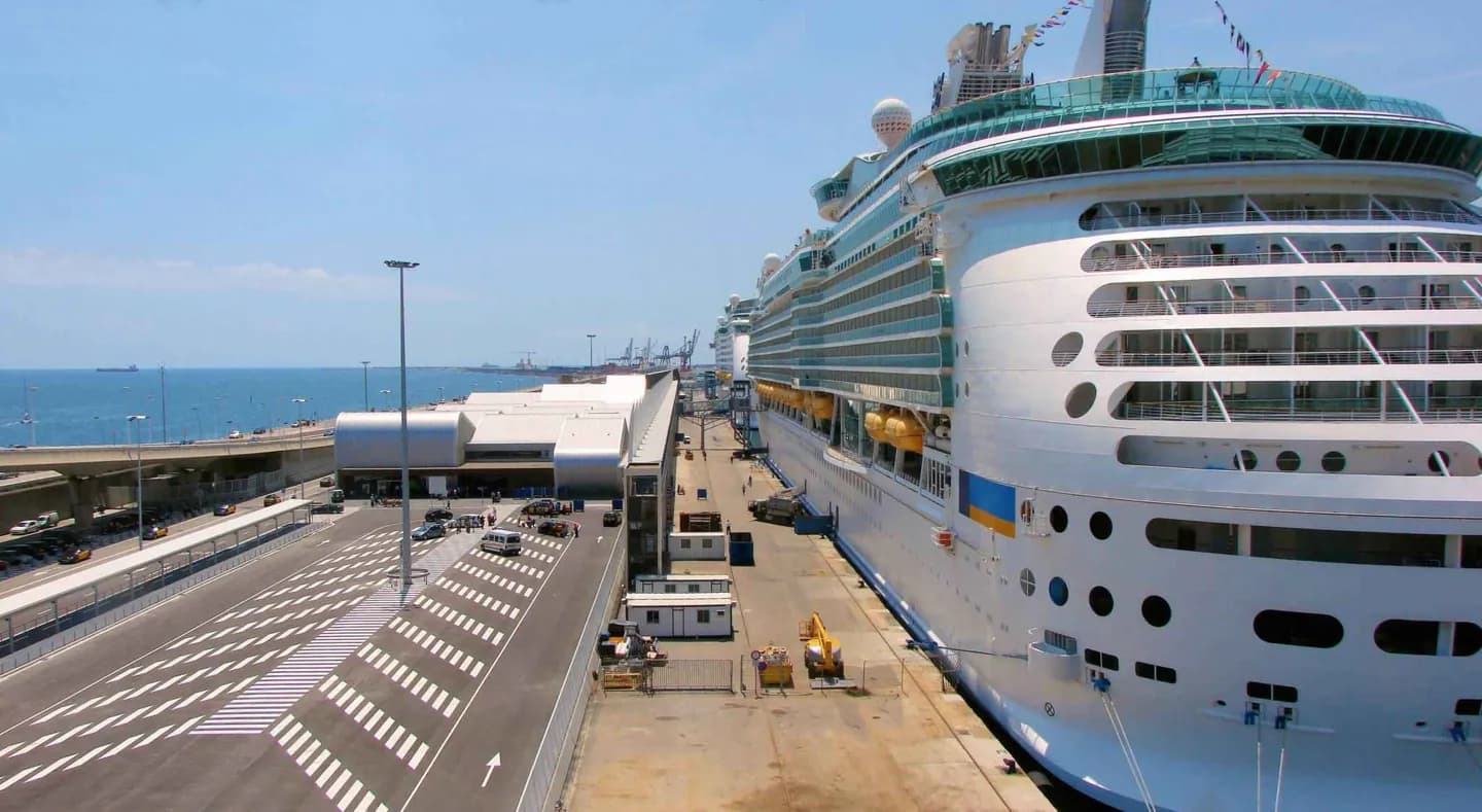 Arriving in Barcelona by Boat · 2