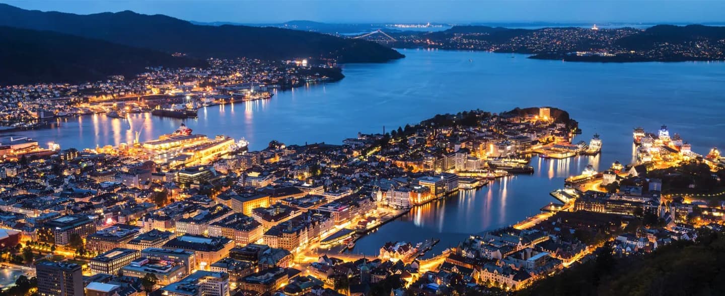 How Bergen fits between fjord and mountains · 2