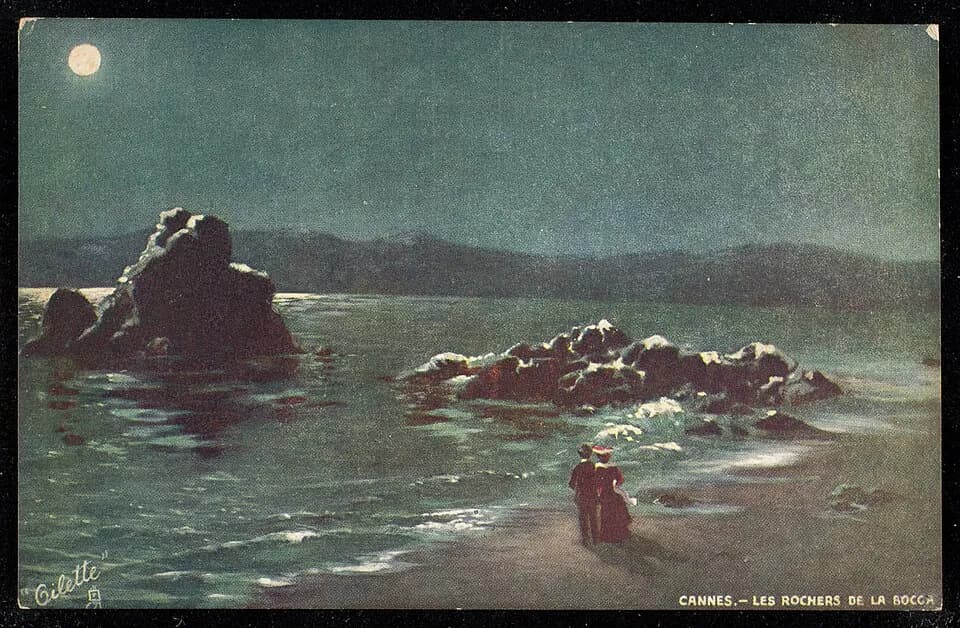 La Bocca shore and La Napoule castle