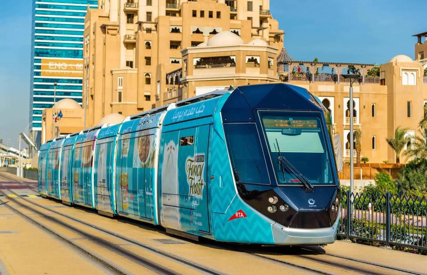Dubai Tram Along the Marina