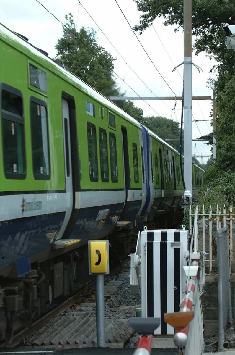 Chegando em Dublin de trem