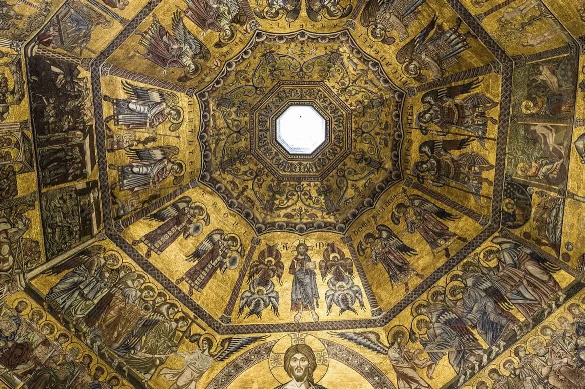 The Baptistery's mosaic ceiling · 2