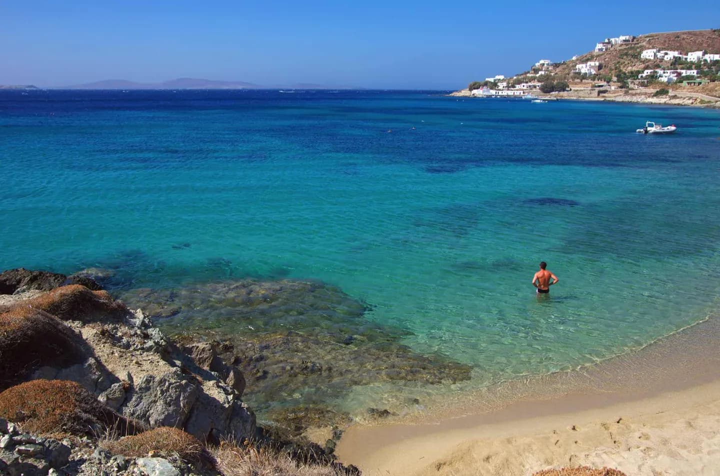 Elegir una playa de Mykonos · 2