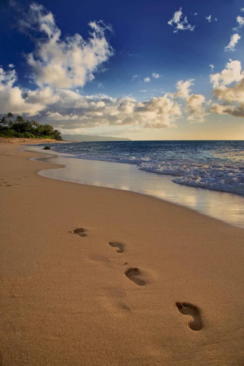 Sonnenuntergangsstrand