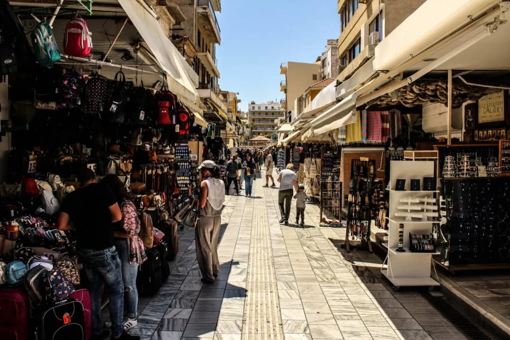 Heraklion Central Market auf der 1866 Straße