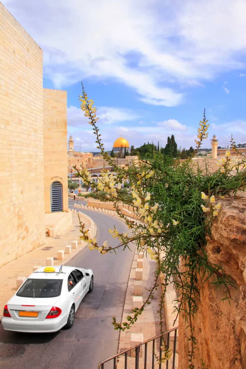 Mit Taxis in Jerusalem