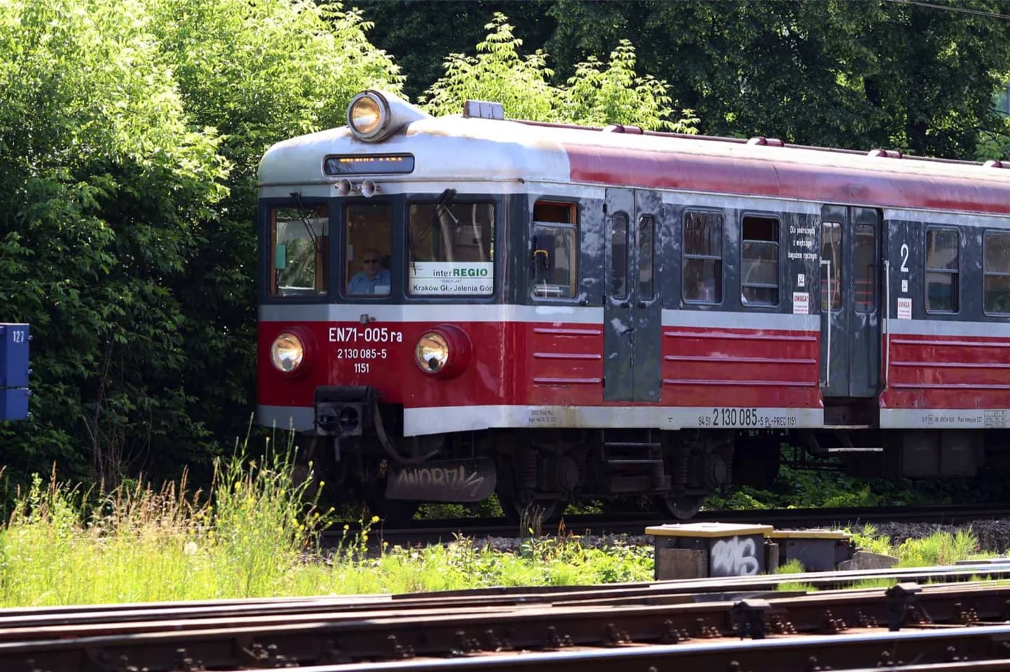 電車でクラクフに到着