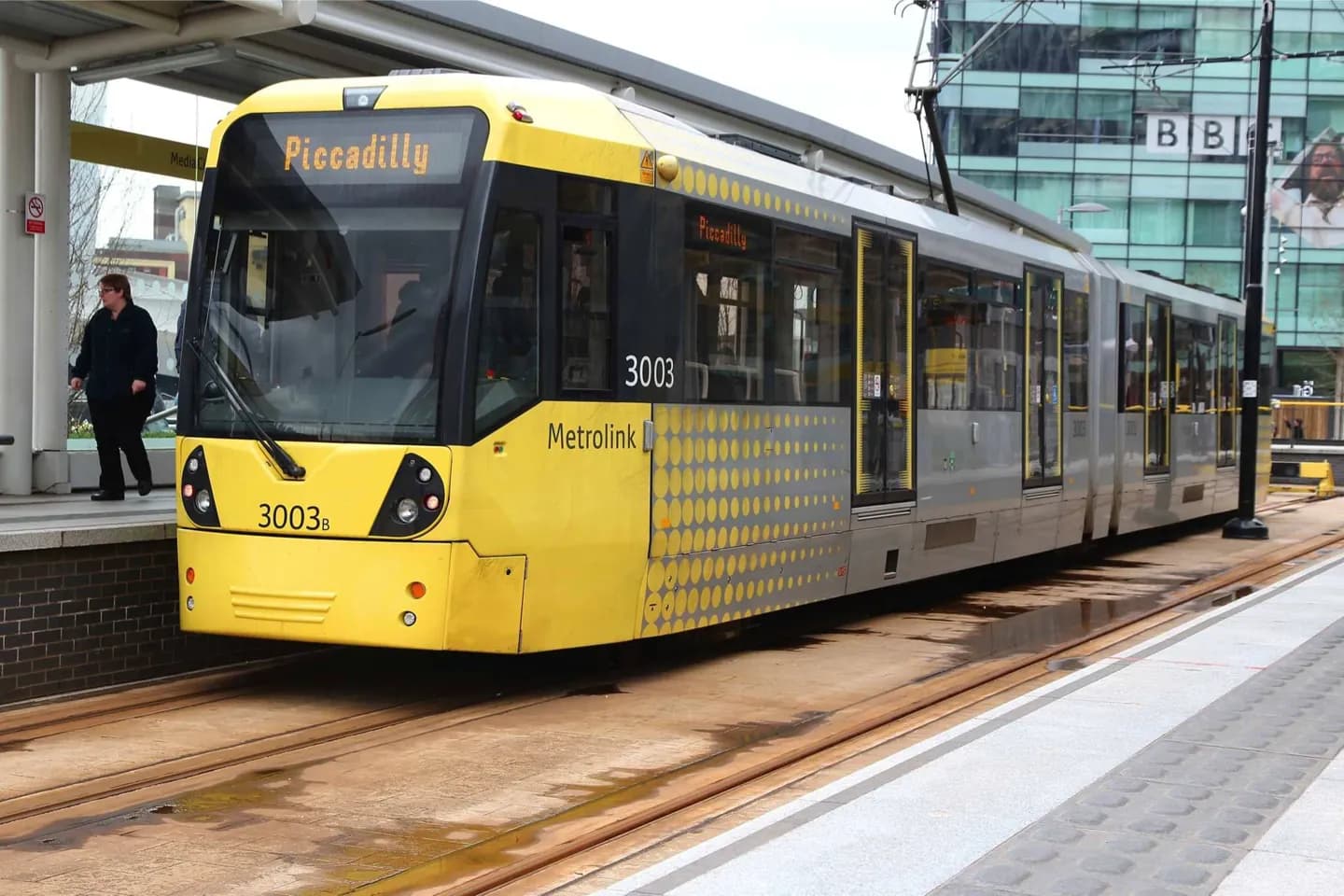 Chegando em Manchester de trem · 2