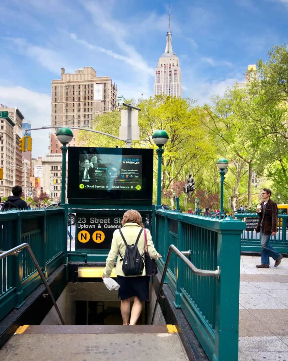 Andando no metrô de Nova York
