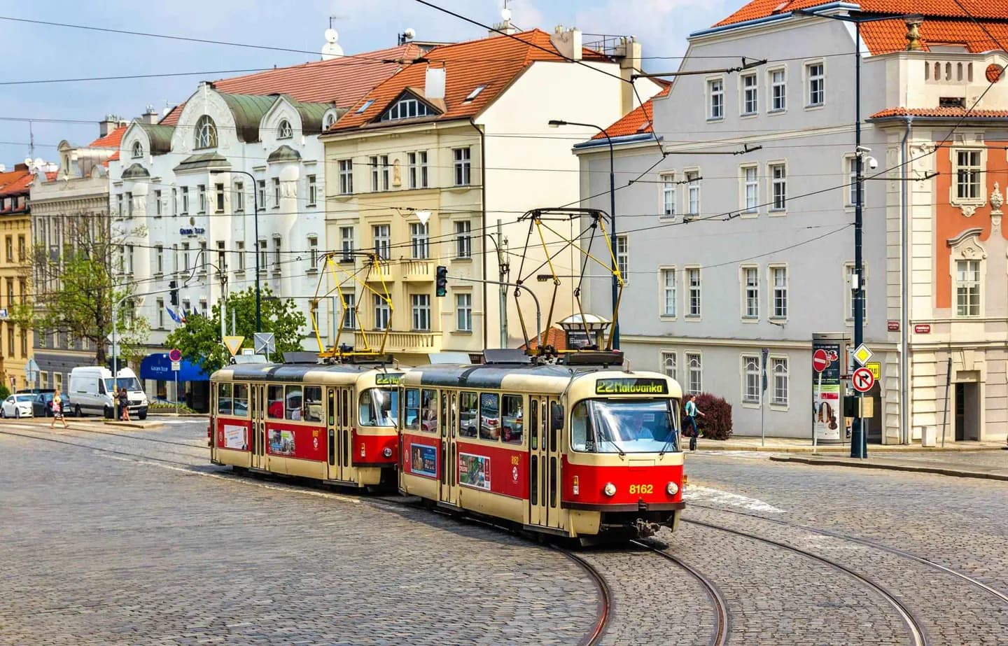 Mit Straßenbahnen in Prag