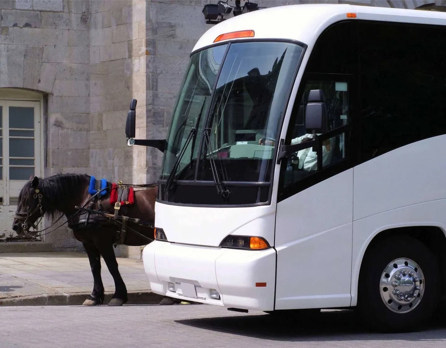 Arrivée en bus interurban · 2
