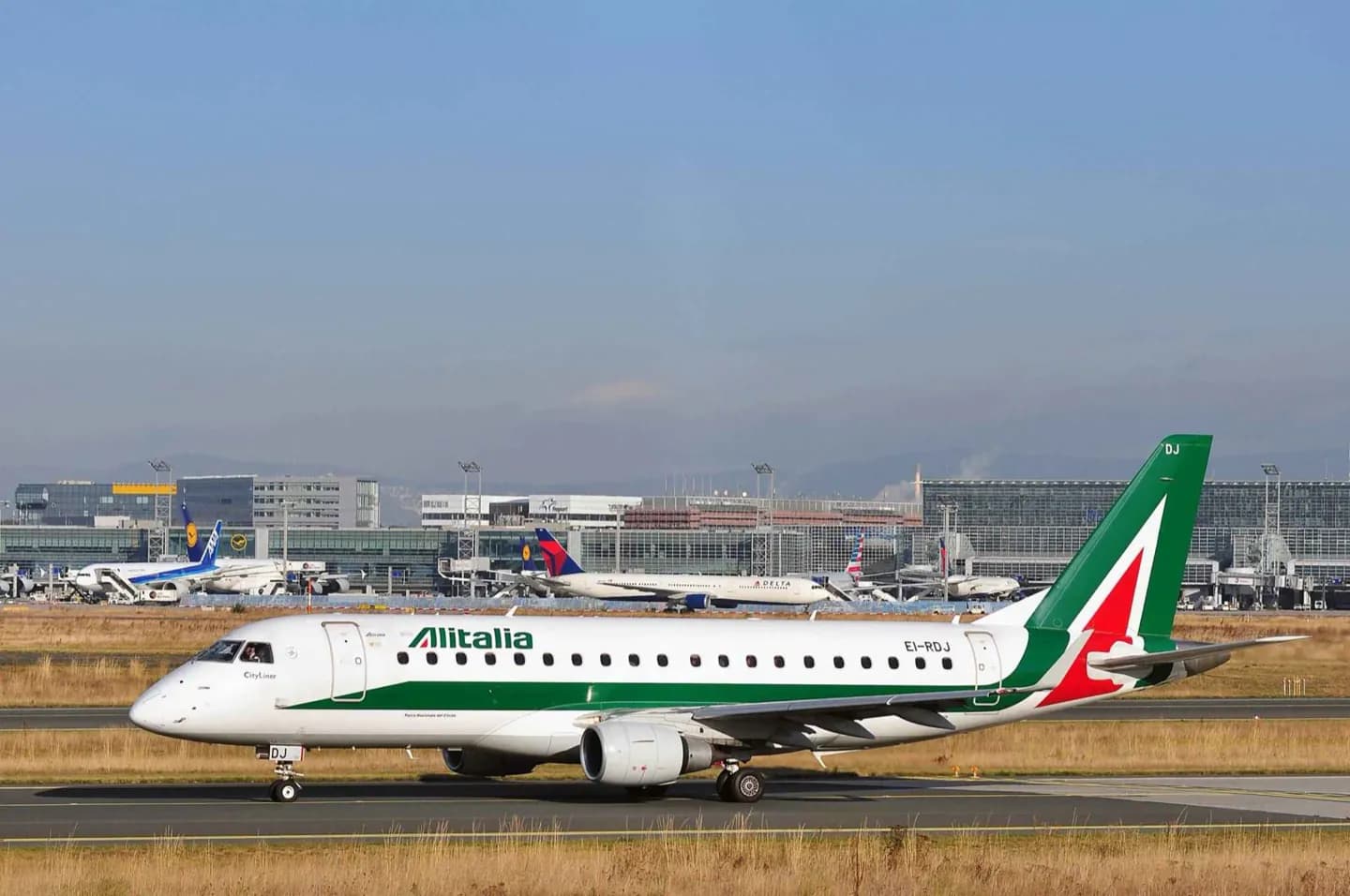 Llegando a Roma en avión