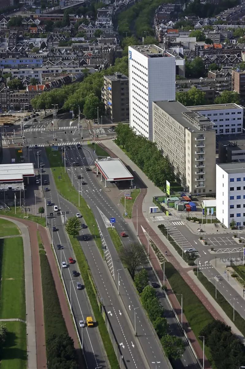 Driving into Rotterdam