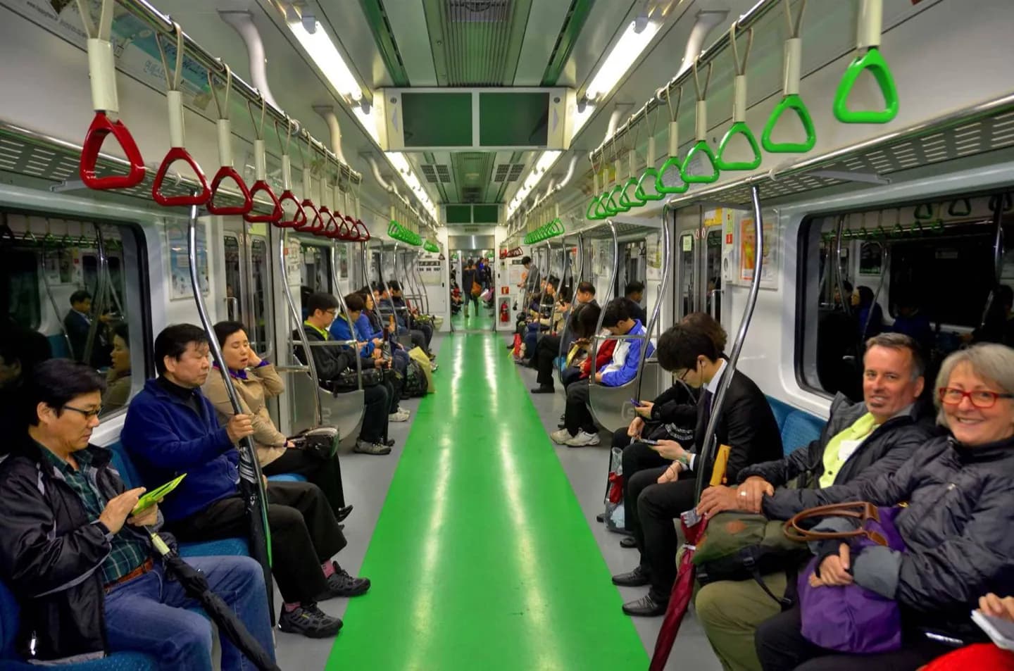 Usando el metro de Seúl