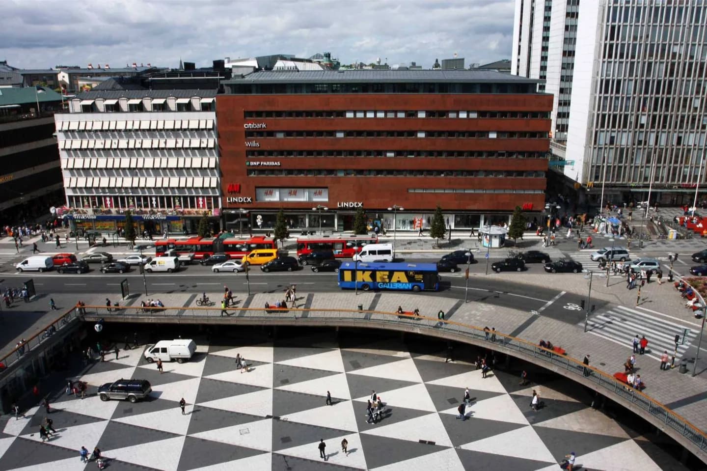 Ankunft in Stockholm mit dem Fernbus · 2