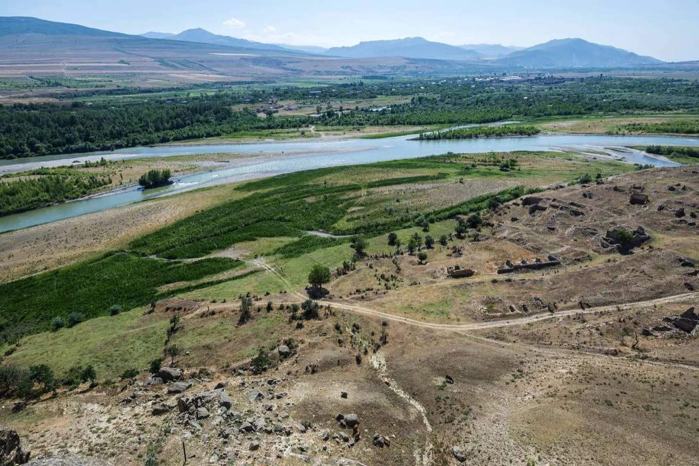 Río Mtkvari frente al mar · 2