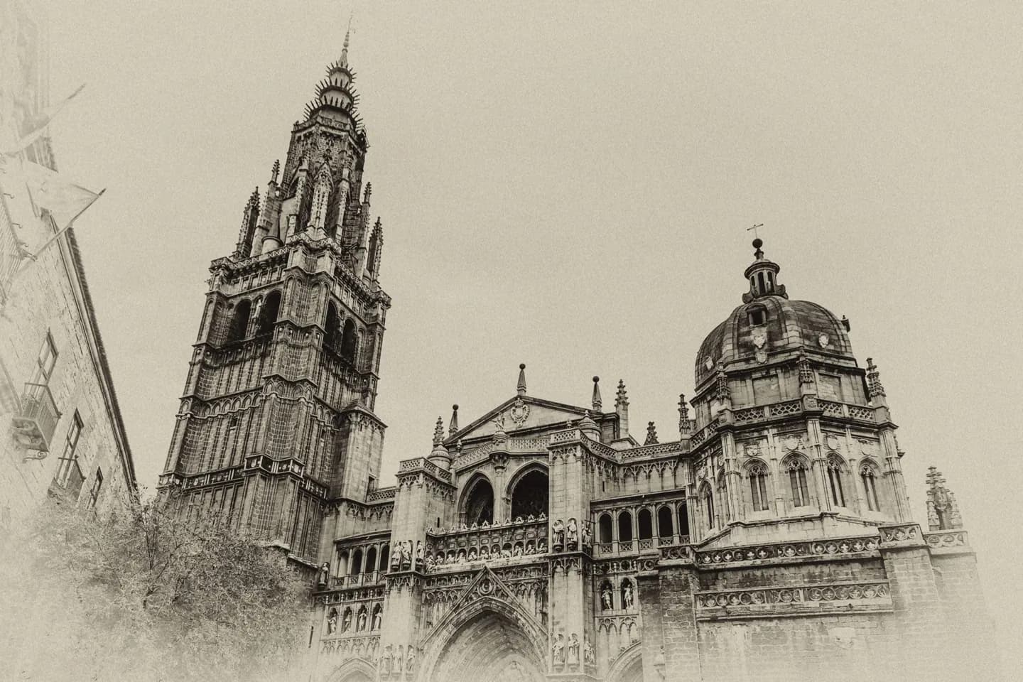 Vorher und Nachher Kathedrale von Toledo