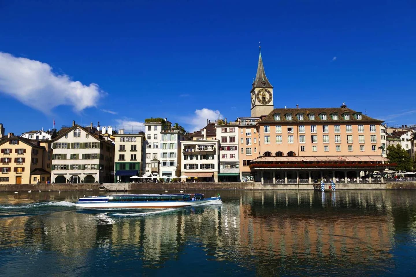 Barcos en el lago de Zúrich · 2