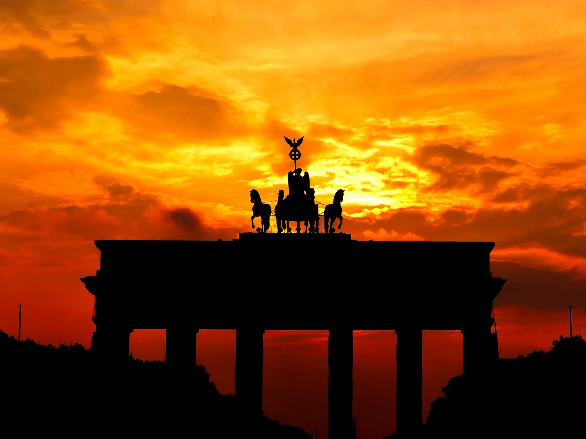 Brandenburg Gate at sunset
