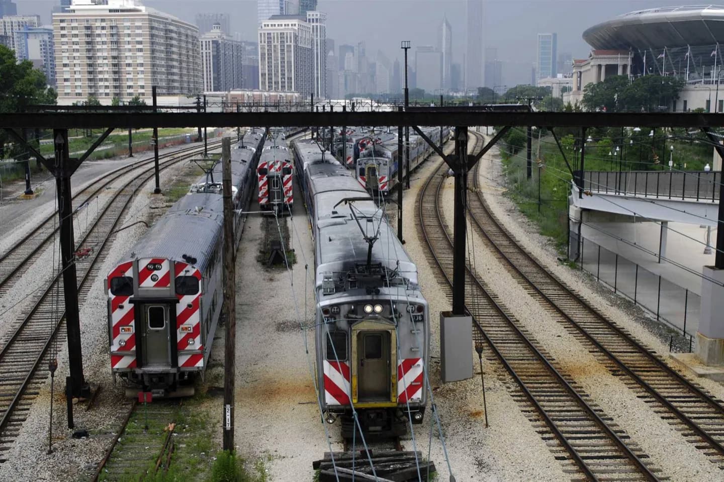Arrivée à Chicago en train