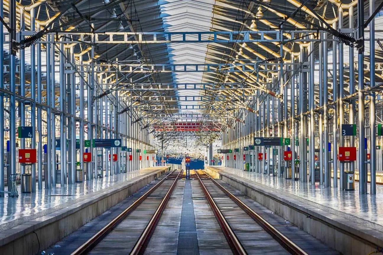 Ankunft mit dem Zug