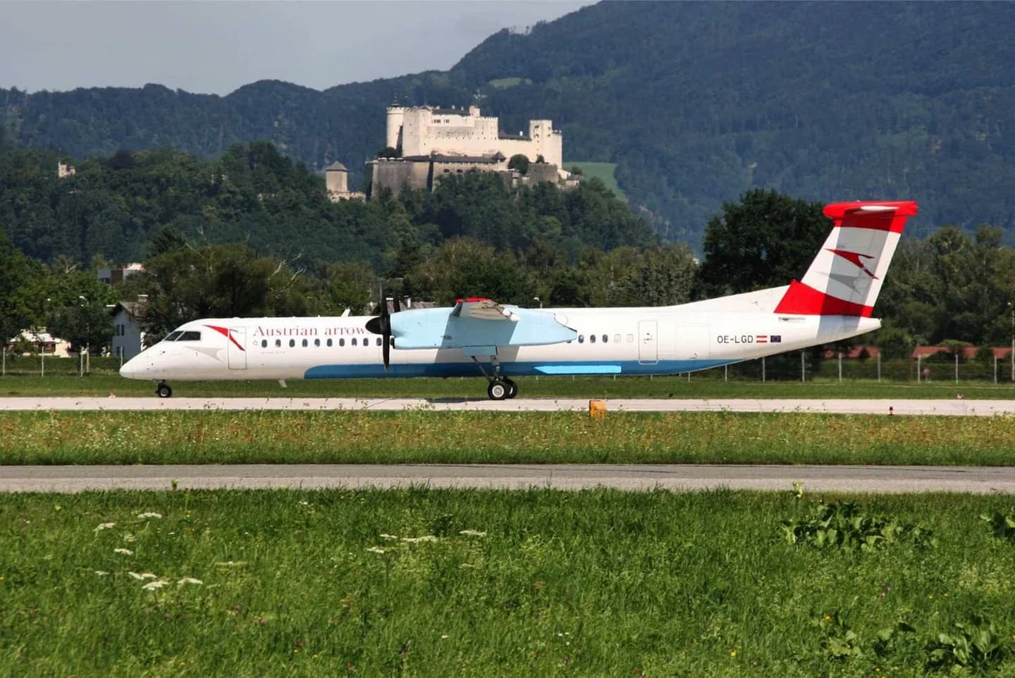 Llegando a Salzburgo en avión