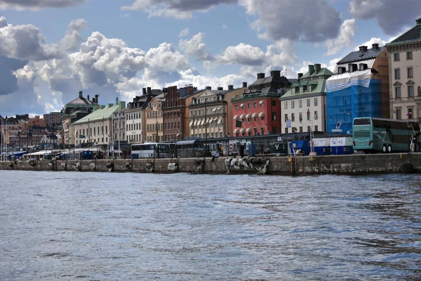 Ankunft in Stockholm mit dem Fernbus