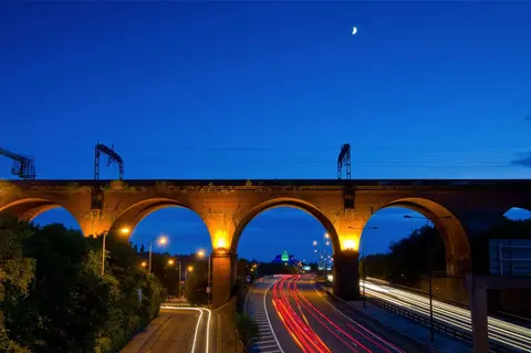 Chegando em Manchester de carro · 2