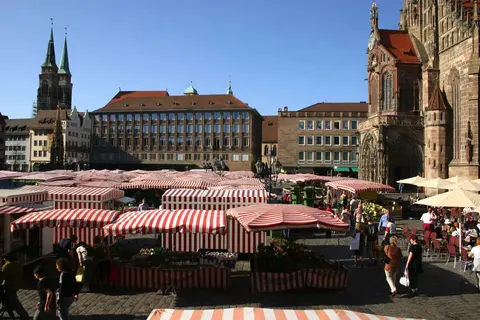 Einkaufsstraßen und Nürnberger Souvenirs